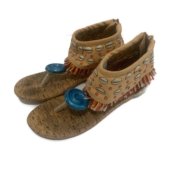 Disney Store New Princess Moana Costume Sandal Dress Up Shoes Kids Size 9//10
